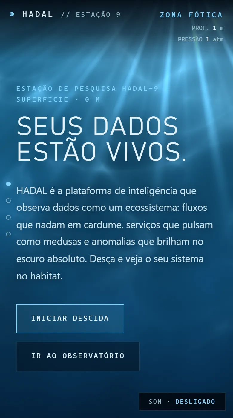 Exemplo de site para plataforma de dados