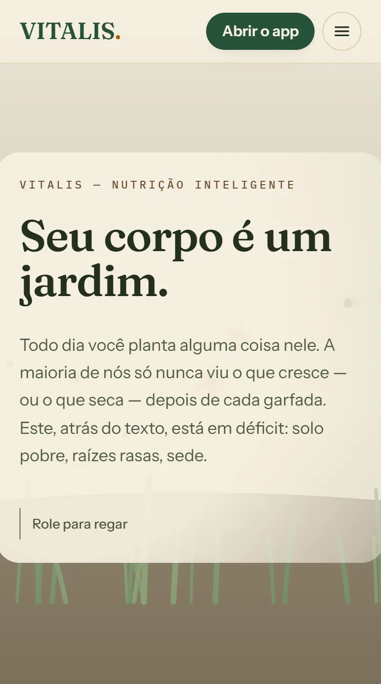 Exemplo de site para nutricionista